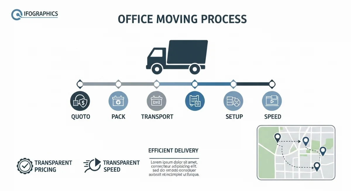 Công việc sắp xếp, phân loại đồ đạc văn phòng đang diễn ra nhanh chóng