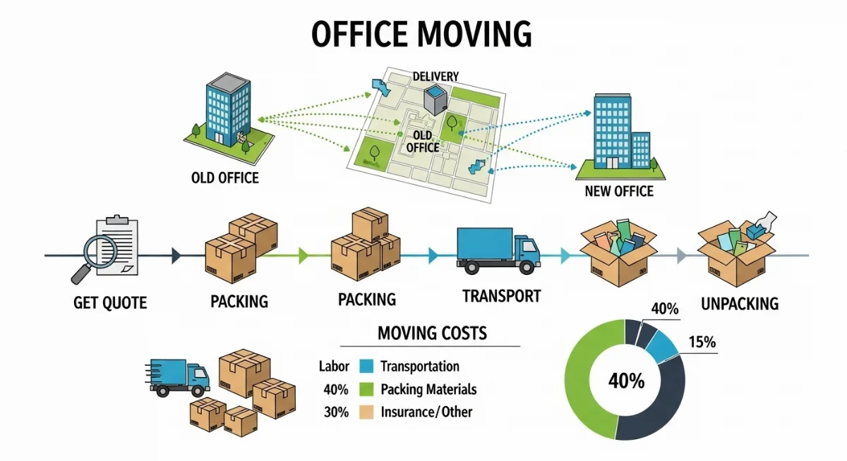 Hình ảnh đội ngũ nhân viên chuyển văn phòng chuyên nghiệp