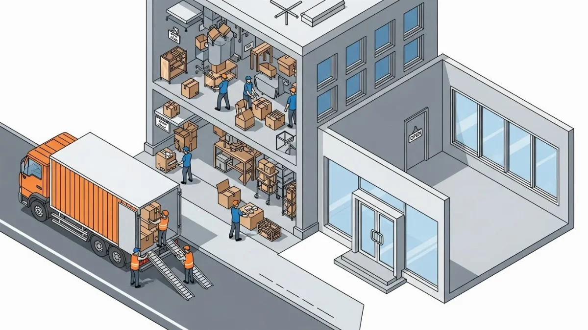 Nhân viên chuyên nghiệp tháo lắp đồ dùng văn phòng cẩn thận