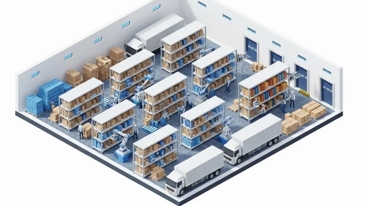 Kho lưu trữ tài liệu với các kệ sắp xếp khoa học, tối ưu không gian