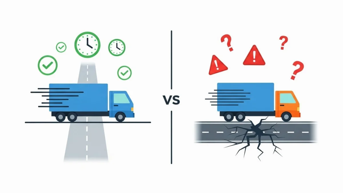 Người dùng tìm kiếm thông tin về công ty trên máy tính để kiểm tra uy tín.