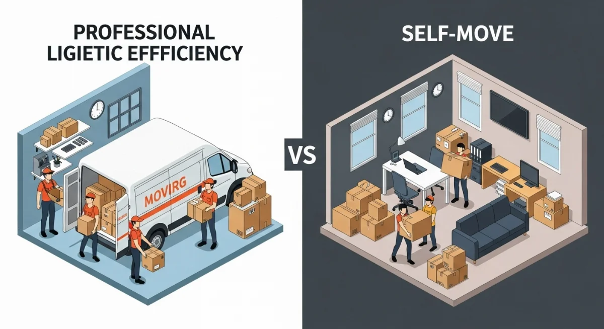 Dịch vụ chuyển văn phòng chuyên nghiệp sử dụng xe tải và thiết bị hiện đại an toàn