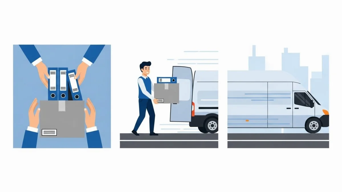 Phân loại và sắp xếp tài liệu theo từng nhóm để đóng gói hiệu quả