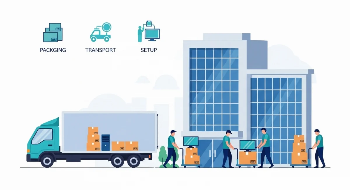 Nhân viên tự đóng gói đồ đạc văn phòng với rủi ro hỏng hóc cao