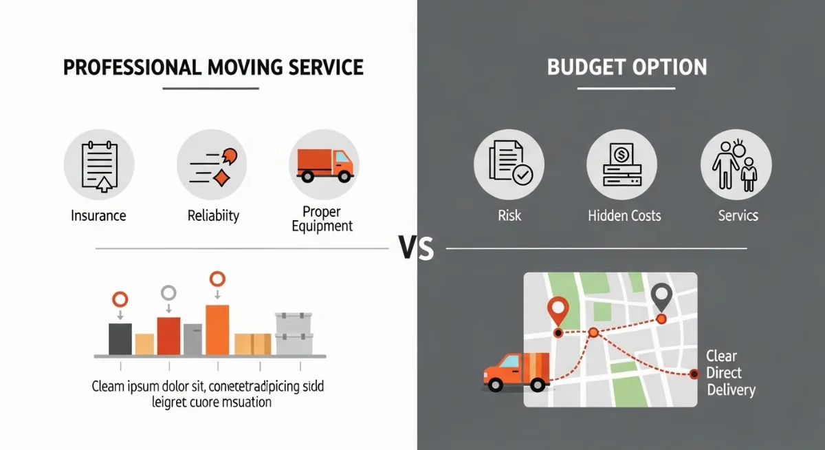 Công nhân vận chuyển tủ hồ sơ lớn lên xe tải chuyên dụng có thùng kín