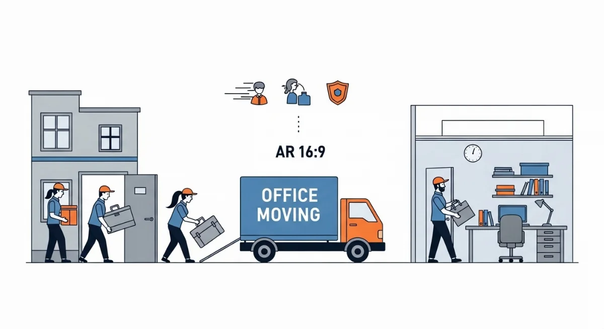 Nhân viên đang đóng gói hồ sơ tài liệu văn phòng cẩn thận