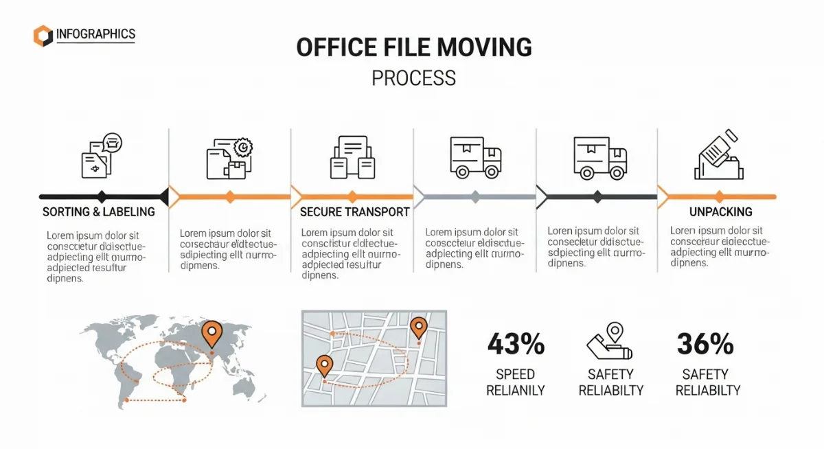 Kiểm tra lại hồ sơ đã đóng gói và vận chuyển an toàn đến văn phòng mới
