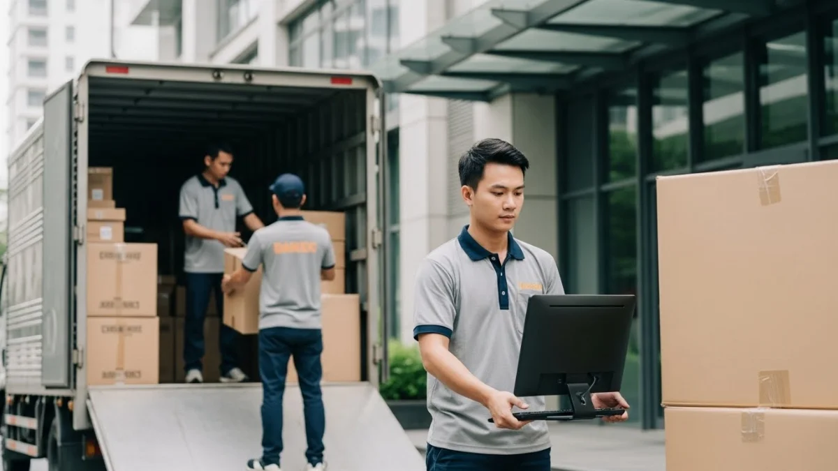 Xe tải vận chuyển chuyên dụng cho dịch vụ chuyển văn phòng Thủ Dầu Một