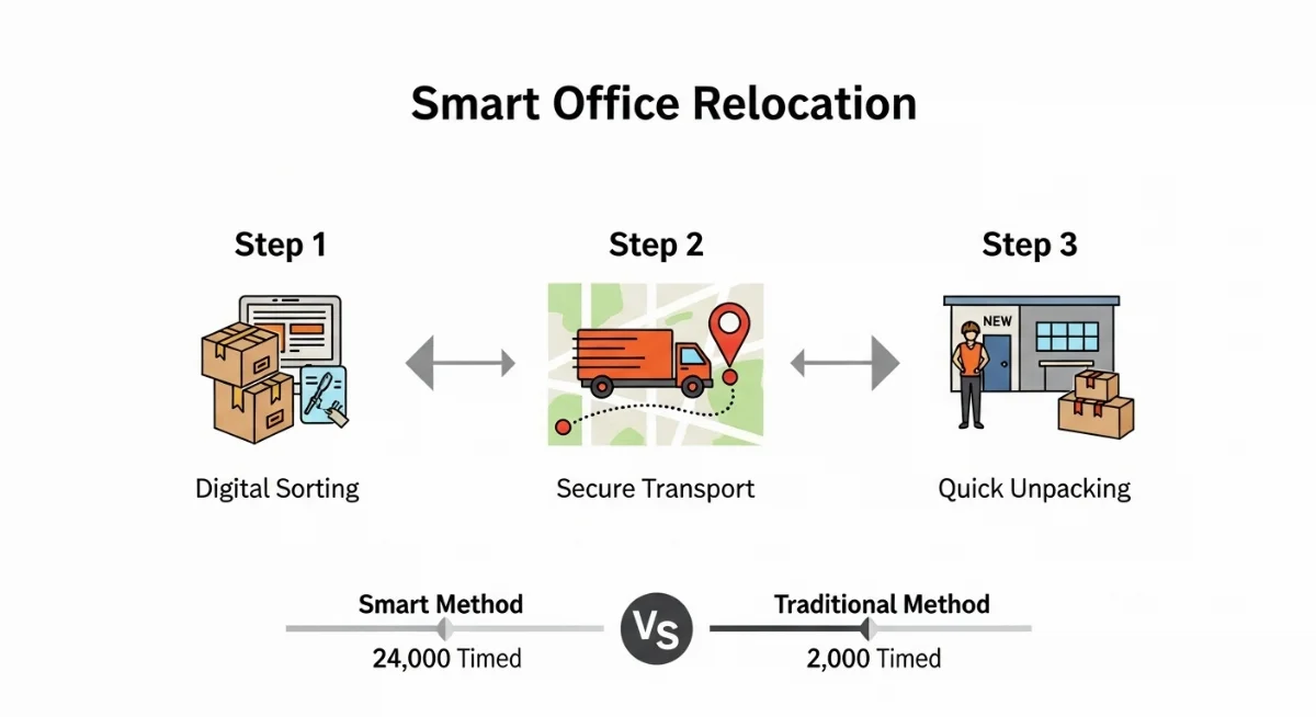 Tối ưu không gian lưu trữ và sắp xếp hồ sơ điện tử trong văn phòng mới.
