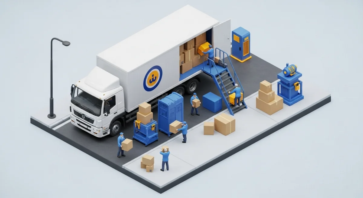 Công việc chuyển đồ đạc văn phòng qua các cầu thang