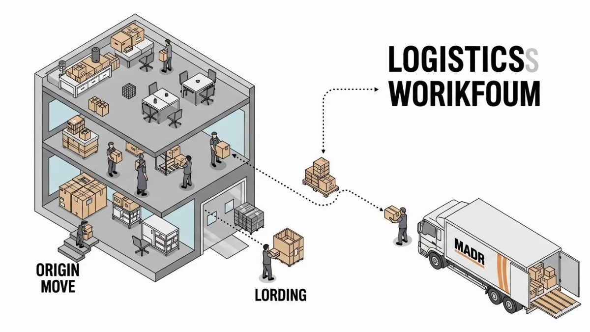 Công nhân dịch vụ chuyển văn phòng Bình Dương đang vận chuyển đồ đạc chuyên nghiệp